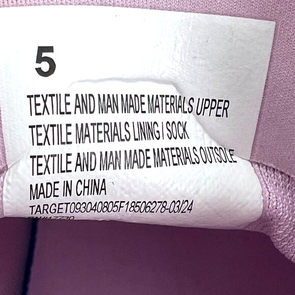 All In Motion Camren Sneakers Womens Shoes Size 5 Lavender Removable Insole NEW - Picture 9 of 14